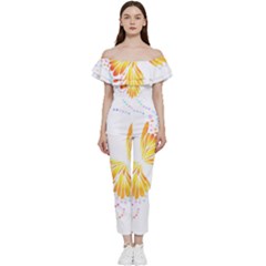 Butterfly Art T- Shirtbutterfly T- Shirt (5) Bardot Ruffle Jumpsuit by EnriqueJohnson