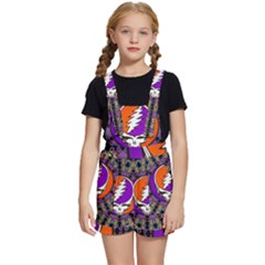 Gratefuldead Grateful Dead Pattern Kids  Short Overalls by Sarkoni