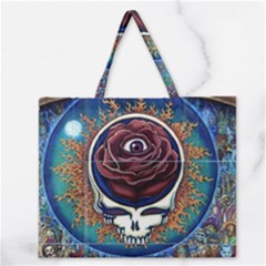 Grateful-dead-ahead-of-their-time Zipper Large Tote Bag by Sarkoni