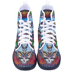 Grateful Dead Wallpapers Men s High-top Canvas Sneakers by Sarkoni