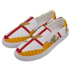 Cat Pet Ginger Art Animal Cartoon Men s Canvas Slip Ons by uniart180623