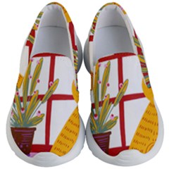 Cat Pet Ginger Art Animal Cartoon Kids Lightweight Slip Ons by uniart180623