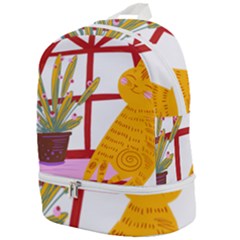 Cat Pet Ginger Art Animal Cartoon Zip Bottom Backpack by uniart180623