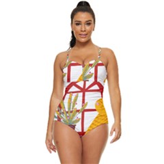 Cat Pet Ginger Art Animal Cartoon Retro Full Coverage Swimsuit by uniart180623