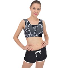 Stormtroopers Sci Fi Mask V-back Sports Bra by uniart180623