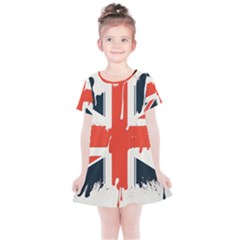 Union Jack England Uk United Kingdom London Kids  Simple Cotton Dress by uniart180623