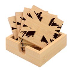 Union Jack England Uk United Kingdom London Bamboo Coaster Set by uniart180623