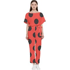 Abstract-bug-cubism-flat-insect Batwing Lightweight Chiffon Jumpsuit by Ket1n9