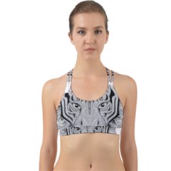 Tiger Head Back Web Sports Bra by Ket1n9