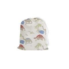 Dinosaur Art Pattern Drawstring Pouch (small) by Ket1n9