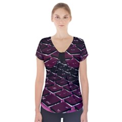 Computer Keyboard Short Sleeve Front Detail Top by Ket1n9