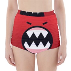 Funny Angry High-waisted Bikini Bottoms by Ket1n9