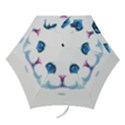 Cute White Cat Blue Eyes Face Mini Folding Umbrellas View1