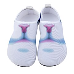 Cute White Cat Blue Eyes Face Women s Sock-style Water Shoes by Ket1n9