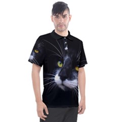 Face Black Cat Men s Polo T-shirt by Ket1n9