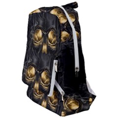 Art Fiction Black Skeletons Skull Smoke Travelers  Backpack by Ket1n9