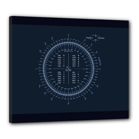 Minimalistic Knowledge Mathematics Trigonometry Canvas 24  X 20  (stretched) by Ket1n9
