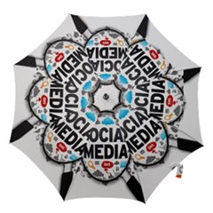 Social Media Computer Internet Typography Text Poster Hook Handle Umbrellas (medium) by Ket1n9