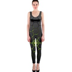 Green Android Honeycomb Gree One Piece Catsuit by Ket1n9