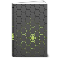 Green Android Honeycomb Gree 8  X 10  Hardcover Notebook by Ket1n9