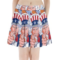 United States Of America Images Independence Day Pleated Mini Skirt by Ket1n9