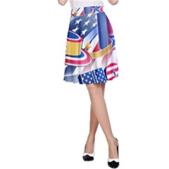 Independence Day United States Of America A-line Skirt by Ket1n9