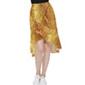 Golden Pattern Vintage Gradient Vector Frill Hi Low Chiffon Skirt View1