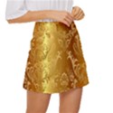 Golden Pattern Vintage Gradient Vector Mini Front Wrap Skirt View3