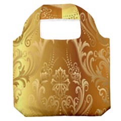 Golden Pattern Vintage Gradient Vector Premium Foldable Grocery Recycle Bag by Ket1n9