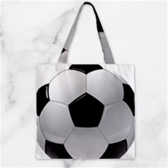 Soccer Ball Zipper Grocery Tote Bag by Ket1n9