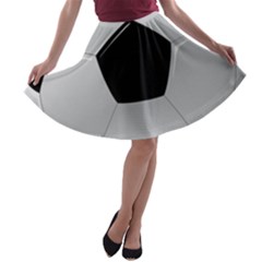 Soccer Ball A-line Skater Skirt by Ket1n9