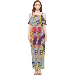 Graffiti-mural-street-art-painting Draped Sleeveless Chiffon Jumpsuit by Ket1n9