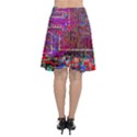 Technology Circuit Board Layout Pattern Chiffon Wrap Front Skirt View2