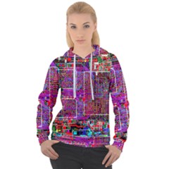 Technology Circuit Board Layout Pattern Women s Overhead Hoodie by Ket1n9