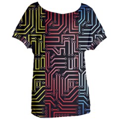 Circuit Board Seamless Patterns Set Women s Oversized T-shirt by Ket1n9