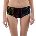 Circuit Board Seamless Patterns Set Reversible Mid-Waist Bikini Bottoms View1