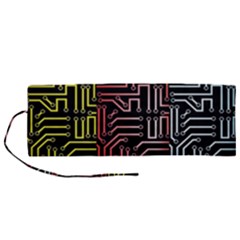 Circuit Board Seamless Patterns Set Roll Up Canvas Pencil Holder (m) by Ket1n9