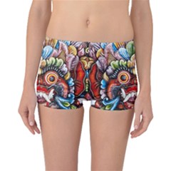 Wood Sculpture Bali Logo Boyleg Bikini Bottoms by Ket1n9