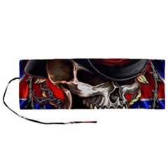 Confederate Flag Usa America United States Csa Civil War Rebel Dixie Military Poster Skull Roll Up Canvas Pencil Holder (m) by Ket1n9