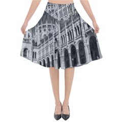 Architecture-parliament-landmark Flared Midi Skirt by Ket1n9