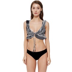 Architecture-parliament-landmark Low Cut Ruffle Edge Bikini Top by Ket1n9