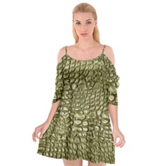 Aligator-skin Cutout Spaghetti Strap Chiffon Dress by Ket1n9