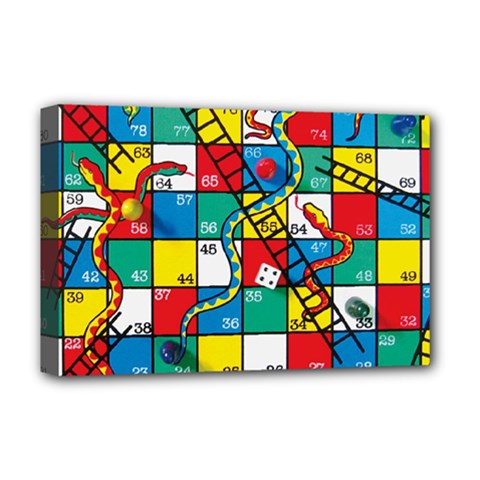 Snakes And Ladders Deluxe Canvas 18  X 12  (stretched) by Ket1n9