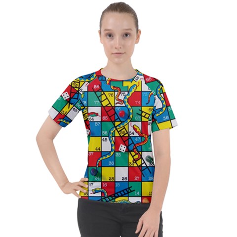 Snakes And Ladders Women s Sport Raglan T-shirt by Ket1n9