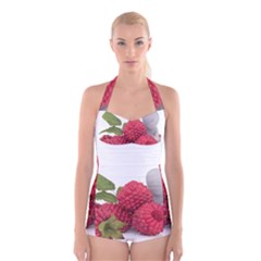 Fruit-healthy-vitamin-vegan Boyleg Halter Swimsuit  by Ket1n9