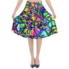Network-nerves-nervous-system-line Flared Midi Skirt by Ket1n9