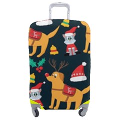 Funny Christmas Pattern Background Luggage Cover (medium) by Ket1n9