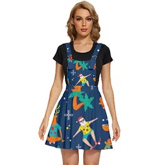 Colorful Funny Christmas Pattern Apron Dress by Ket1n9