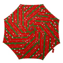 Christmas Paper Star Texture Hook Handle Umbrellas (medium) by Ket1n9