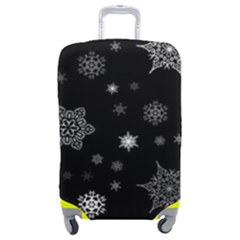 Christmas Snowflake Seamless Pattern With Tiled Falling Snow Luggage Cover (medium) by Ket1n9